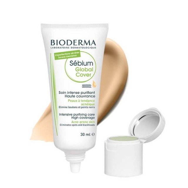 BIODERMA Sebium global cover krema za lice 30+2g ml