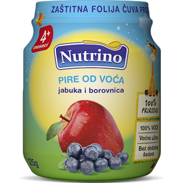 NUTRINO PIRE JABUKA+BOROVNICA 125G