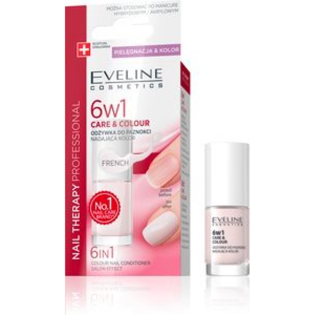 EVELINE NAIL THERAPY 6u1 CARE&COLOUR FRENCH 5ML